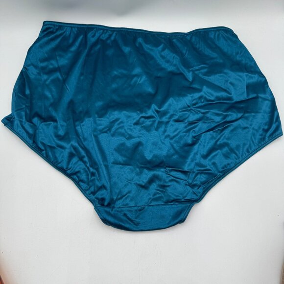 Vintage 90's Lane Bryant Intimat Shiny Satin High Leg Brief bikini Panty glossy - Picture 4 of 16